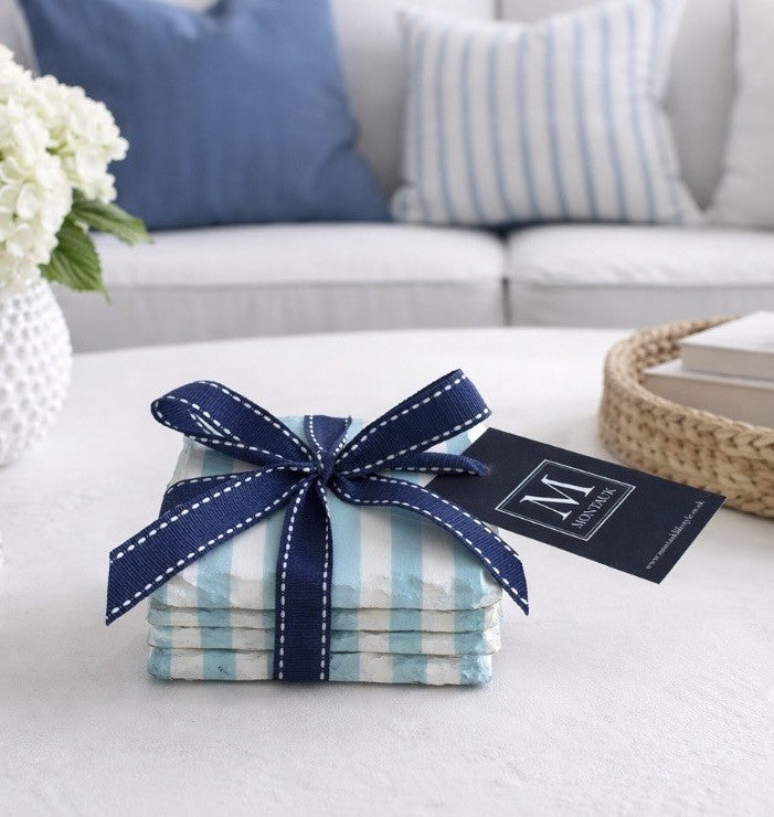 Coastal Blue & White Coasters