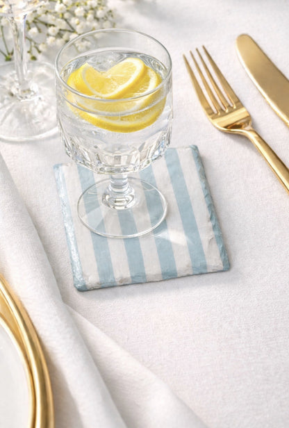 Coastal Blue & White Coasters